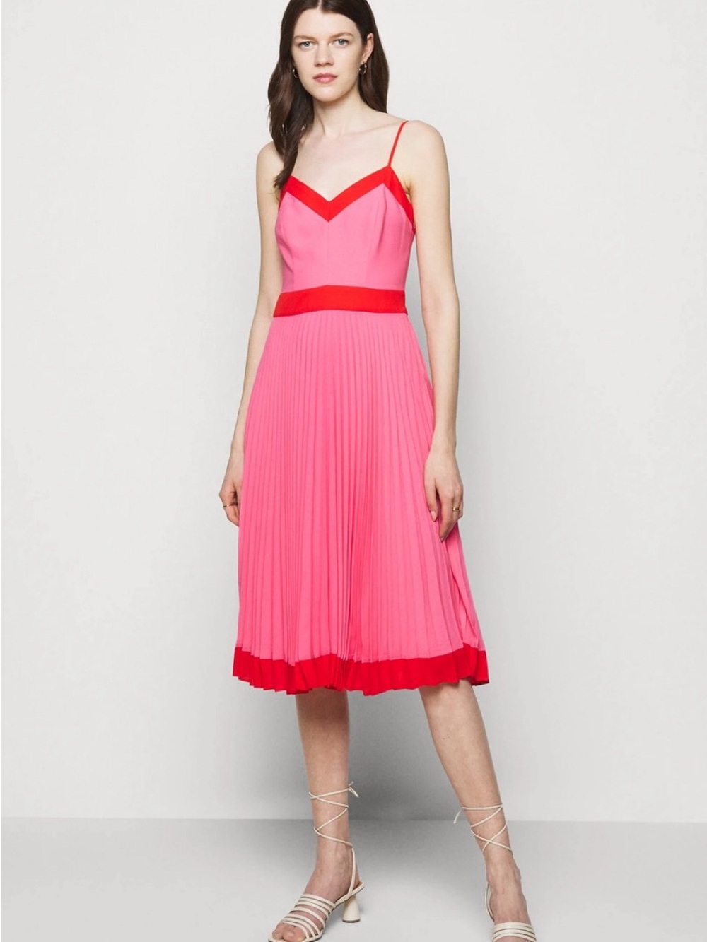 NWT MILLY Jill pleat poly dobby dress